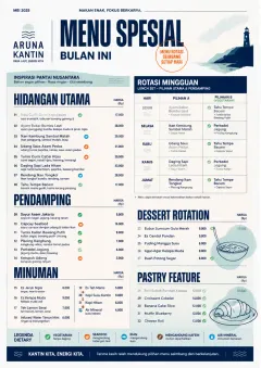 Corporate Canteen menu template preview