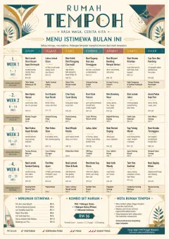 Weekly Grid menu template preview
