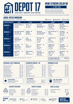 Corporate Canteen menu template preview