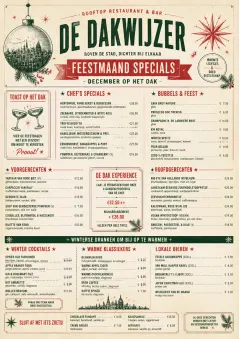 Holiday Festive menu template preview