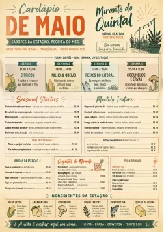 Monthly Seasonal menu template preview