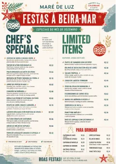 Holiday Festive menu template preview