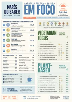 School Canteen menu template preview