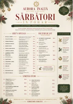 Holiday Festive menu template preview