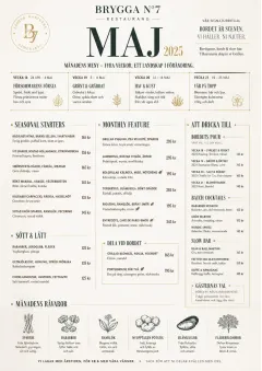 Monthly Seasonal menu template preview