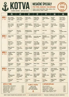 Weekly Grid menu template preview