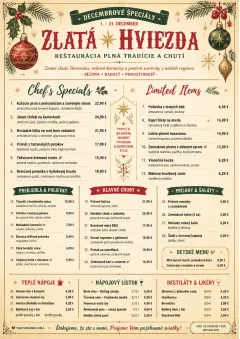 Holiday Festive menu template preview