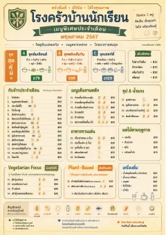 School Canteen menu template preview