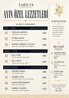 Weekly Board Clean menu template preview