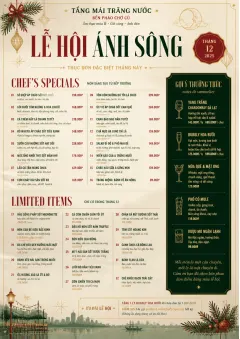 Holiday Festive menu template preview
