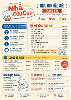 Kids Playful menu template preview