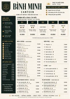 School Canteen menu template preview