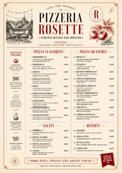 Parisian Bistro menu template preview