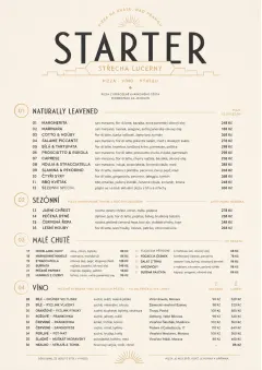 Sourdough Minimal menu template preview