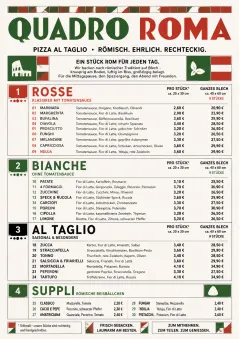 roman al taglio menu template preview
