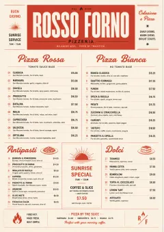 Milanese Modern menu template preview