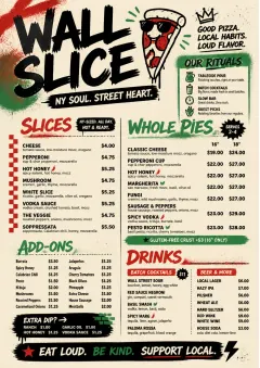 street art bold menu template preview