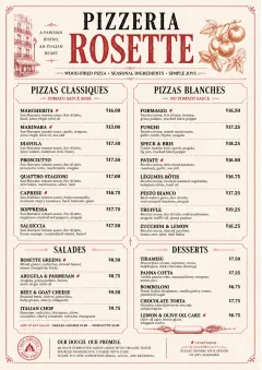 parisian bistro menu template preview