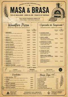 craft artisan menu template preview