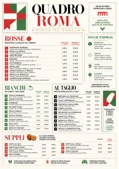 roman al taglio menu template preview