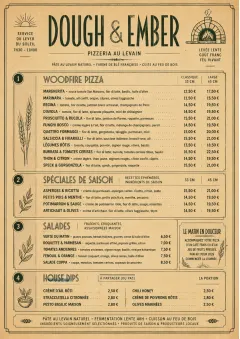 Craft Artisan menu template preview