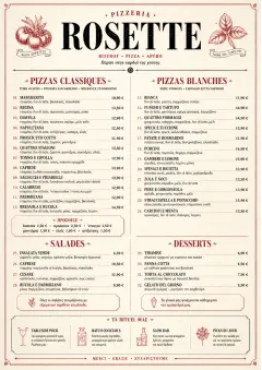Parisian Bistro menu template preview