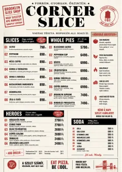 Brooklyn Slice Shop menu template preview