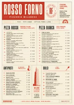 Milanese Modern menu template preview
