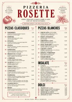 Parisian Bistro menu template preview