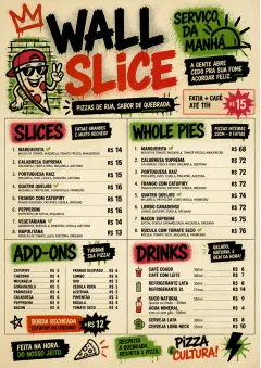 Street Art Bold menu template preview