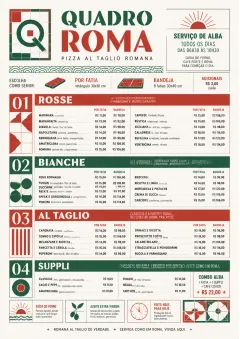 Roman Al Taglio menu template preview