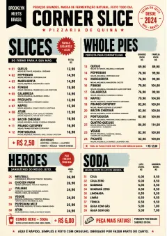 Brooklyn Slice Shop menu template preview