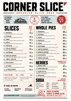 Brooklyn Slice Shop menu template preview