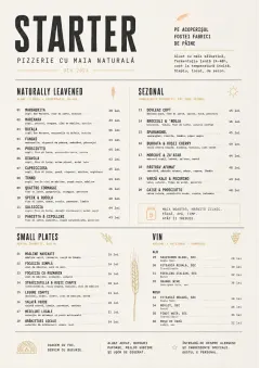 Sourdough Minimal menu template preview