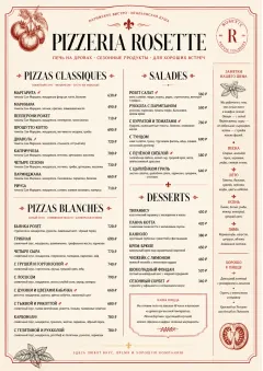 Parisian Bistro menu template preview
