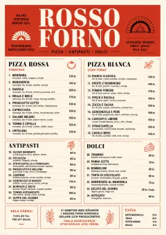 Milanese Modern menu template preview