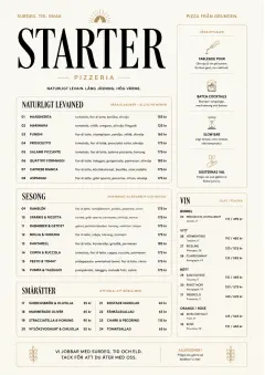 Sourdough Minimal menu template preview