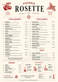 Parisian Bistro menu template preview