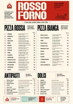 Milanese Modern menu template preview