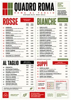 Roman Al Taglio menu template preview
