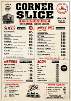 Brooklyn Slice Shop menu template preview