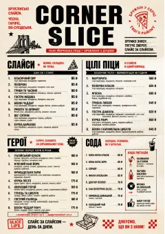 Brooklyn Slice Shop menu template preview