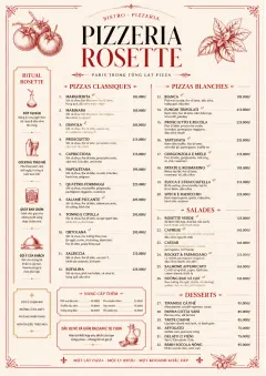 Parisian Bistro menu template preview
