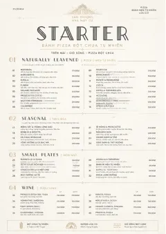 Sourdough Minimal menu template preview