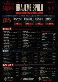 Sports Arena Energy menu template preview