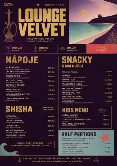 Lounge Velvet menu template preview