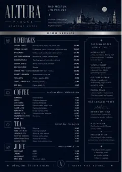 Rooftop Skyline menu template preview