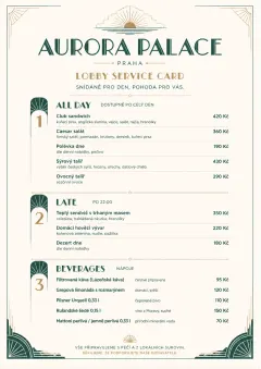 Lobby Service Card menu template preview