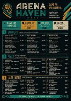Sports Arena Energy menu template preview