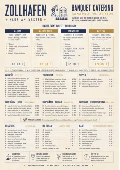 Banquet Catering menu template preview